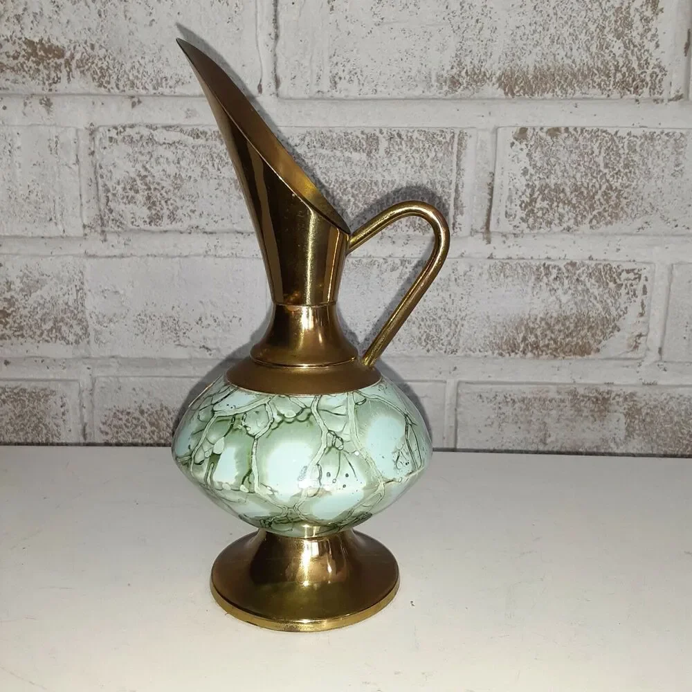 Holland Delft Miniature Oil Pitcher Green Aqua NOTE